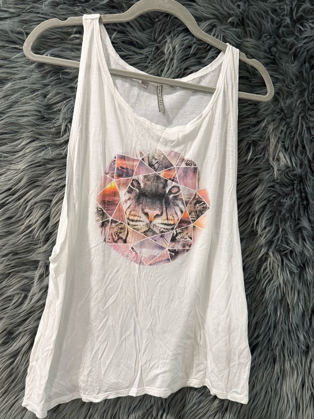 GUESS Tank - Size Medium | Color: White